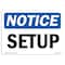Signmission OSHA Notice, 5" Height, Setup Sign, 7" X 5", Landscape OS-NS-D-57-L-18299 - alternate 1
